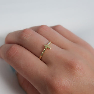 Gold Cross Ring